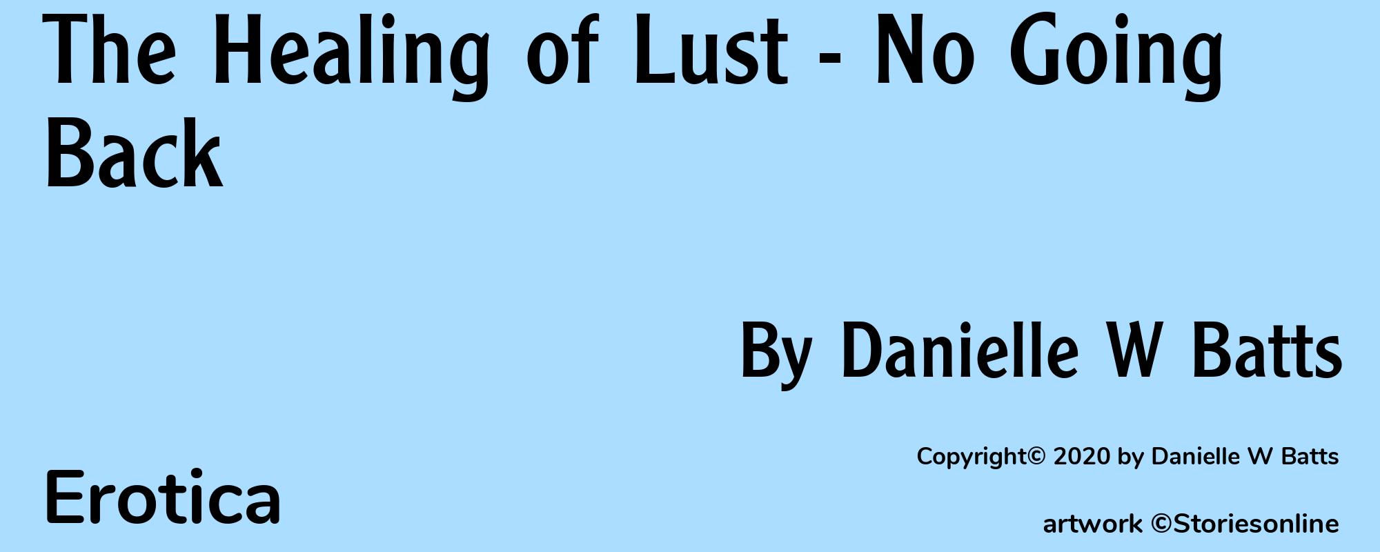 The Healing of Lust - No Going Back - Cover