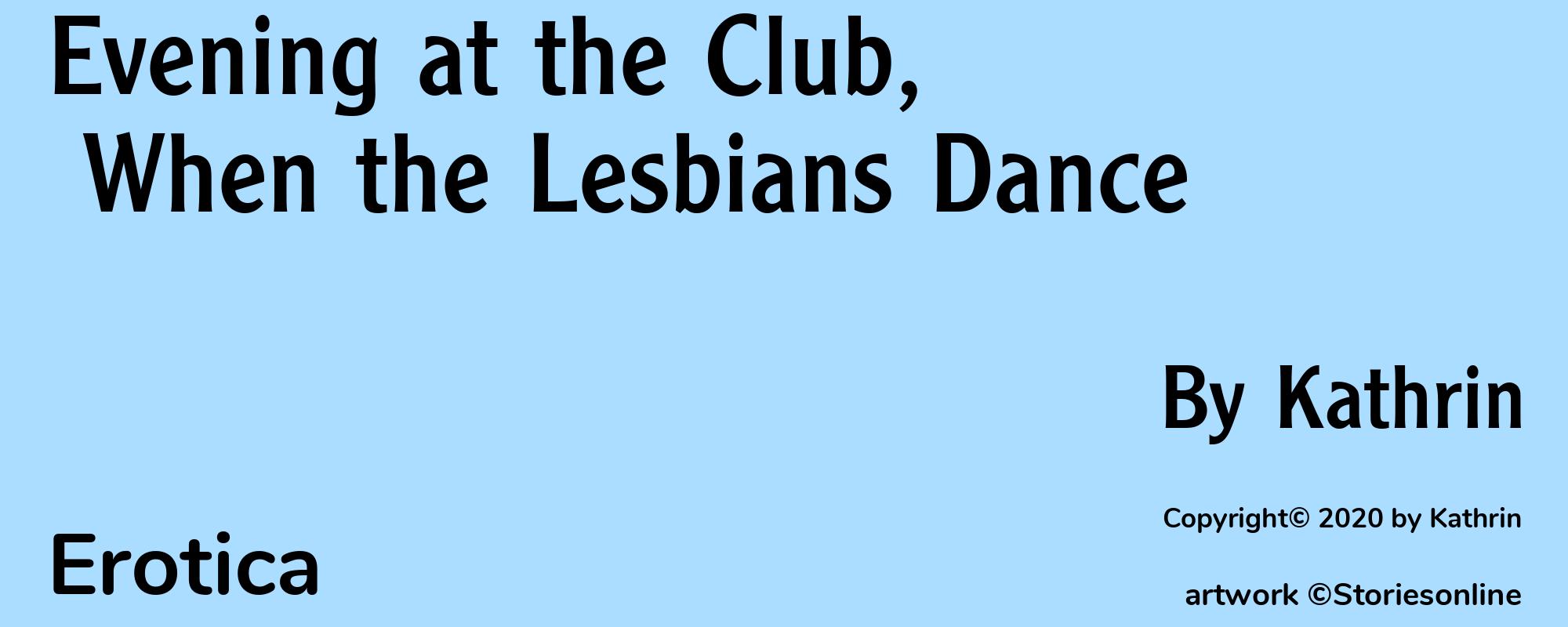 Evening at the Club, When the Lesbians Dance - Cover