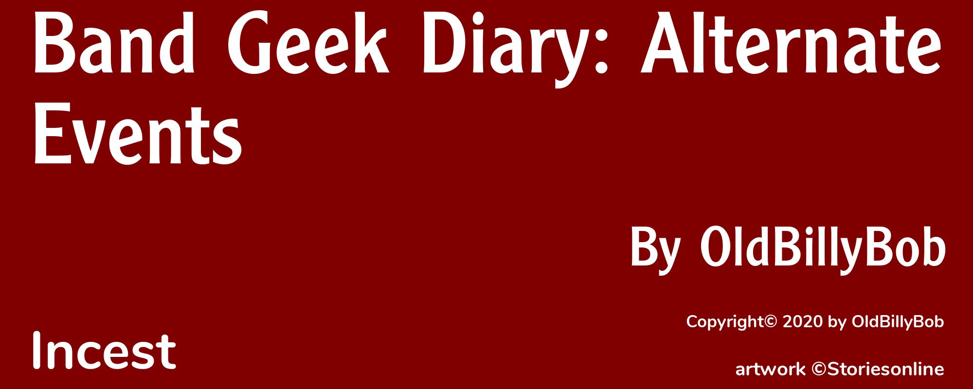 Band Geek Diary: Alternate Events - Cover