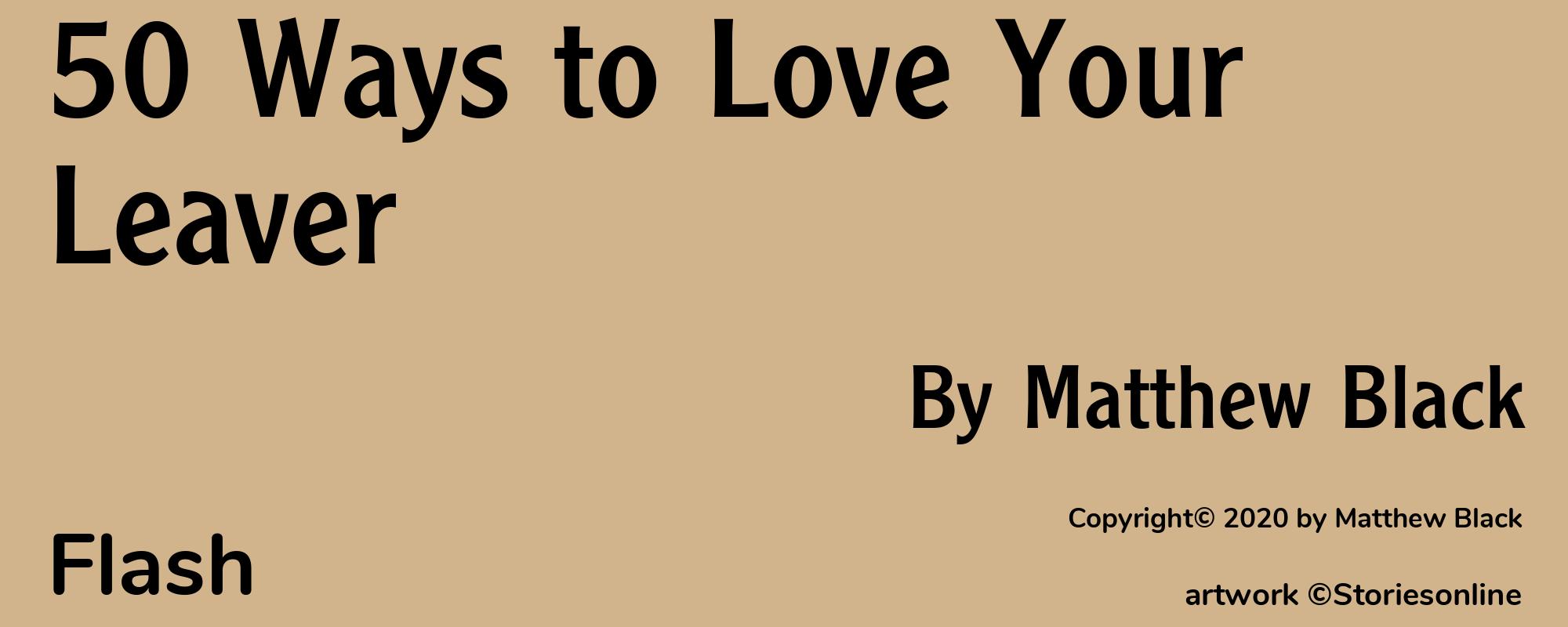 50 Ways to Love Your Leaver - Cover