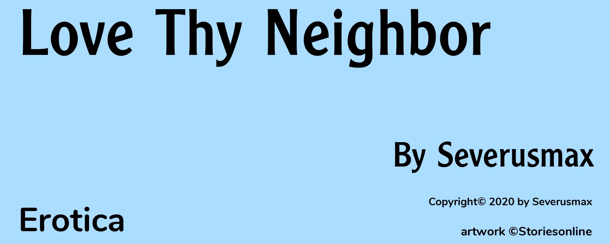 Love Thy Neighbor - Cover