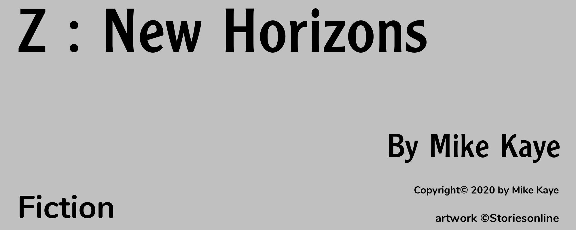 Z : New Horizons - Cover