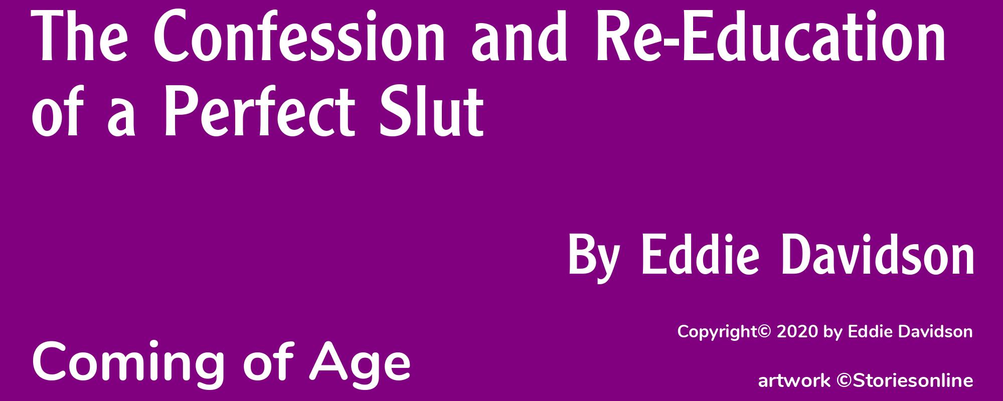 The Confession and Re-Education of a Perfect Slut - Cover