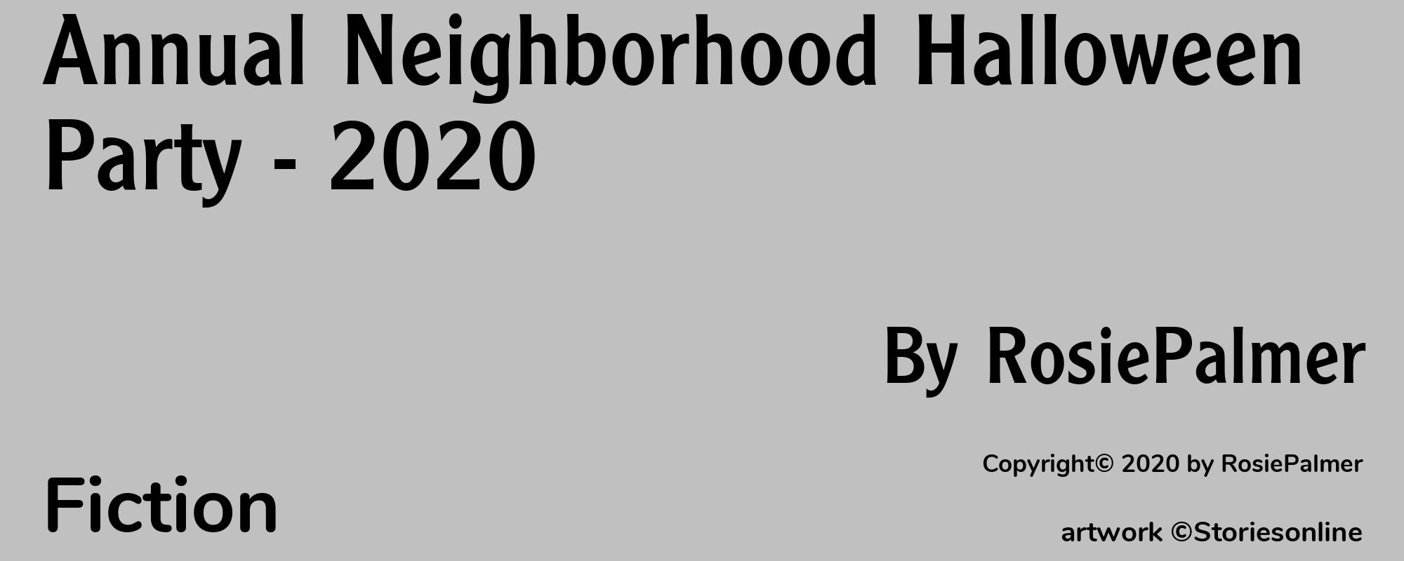 Annual Neighborhood Halloween Party - 2020 - Cover