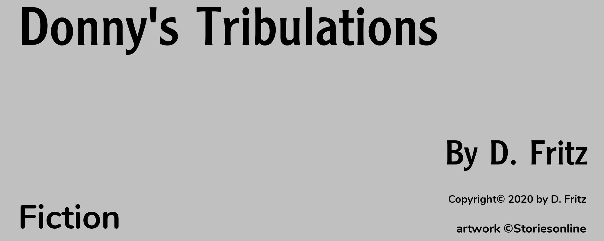 Donny's Tribulations - Cover