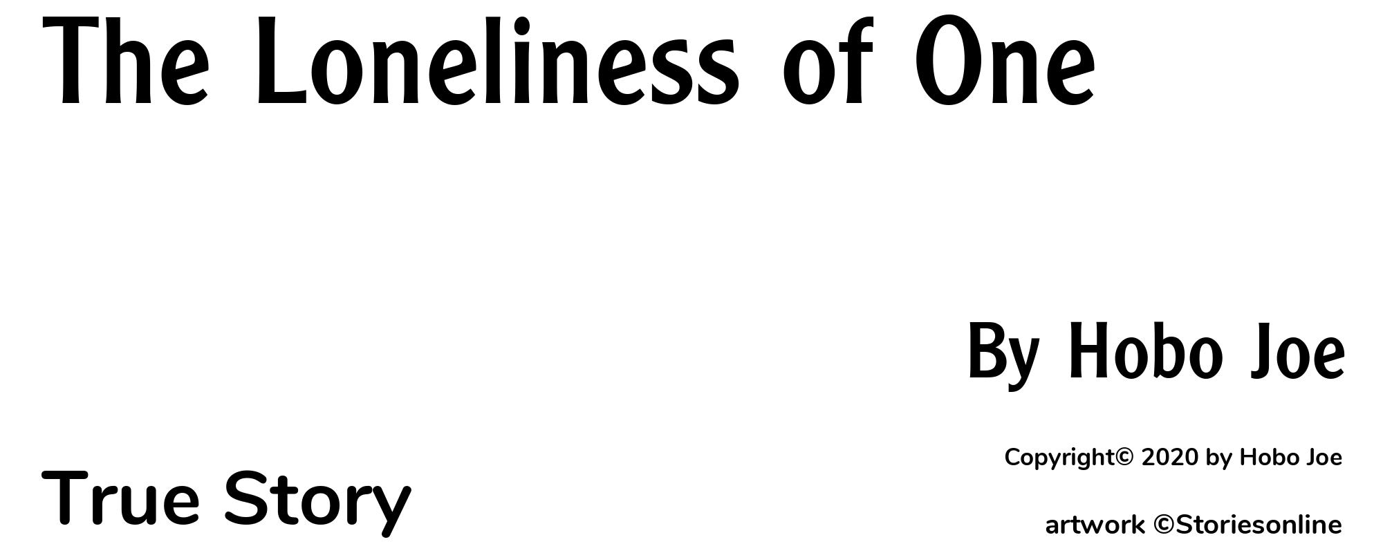 The Loneliness of One - Cover