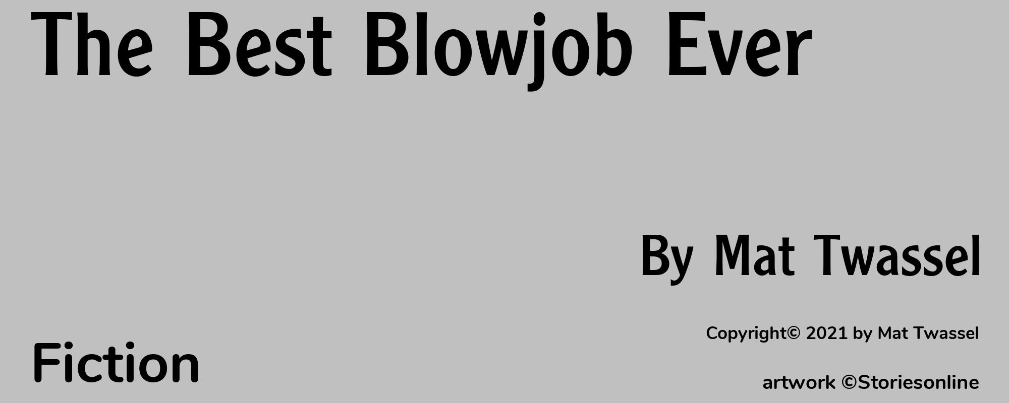 The Best Blowjob Ever - Cover