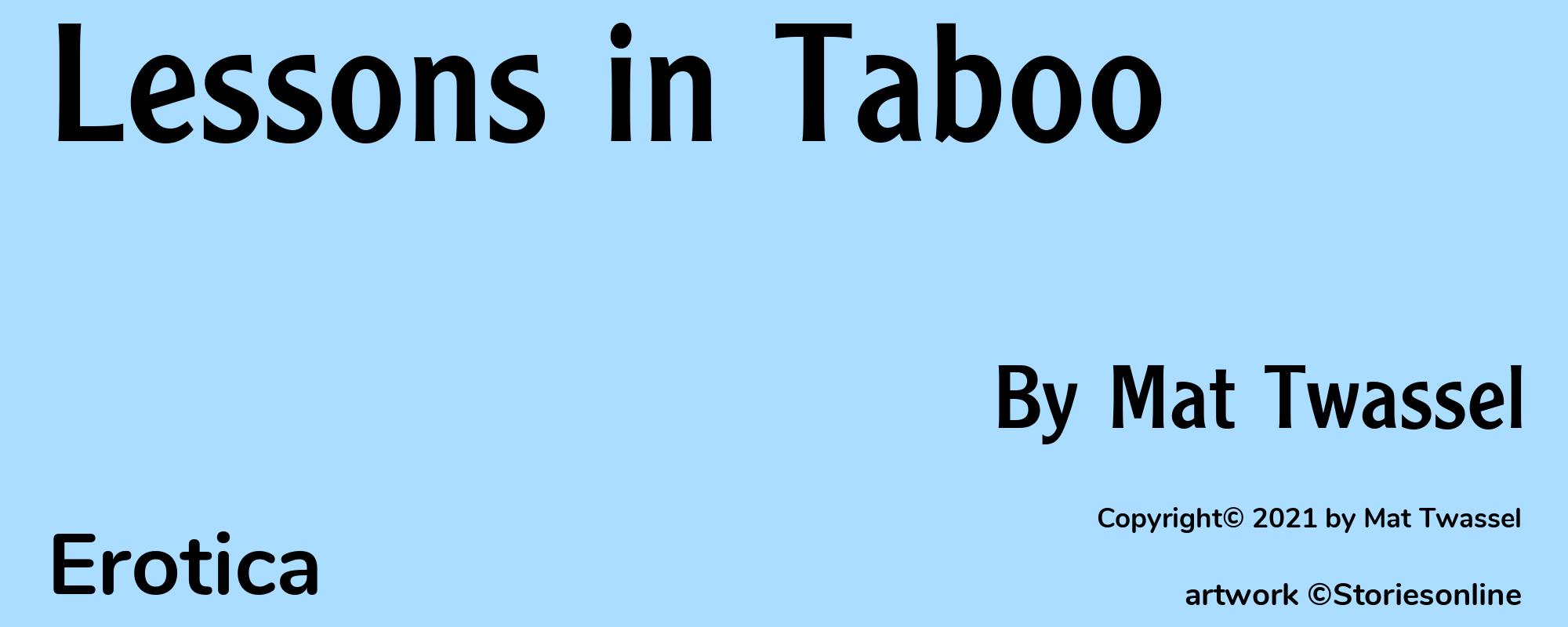 Lessons in Taboo - Cover