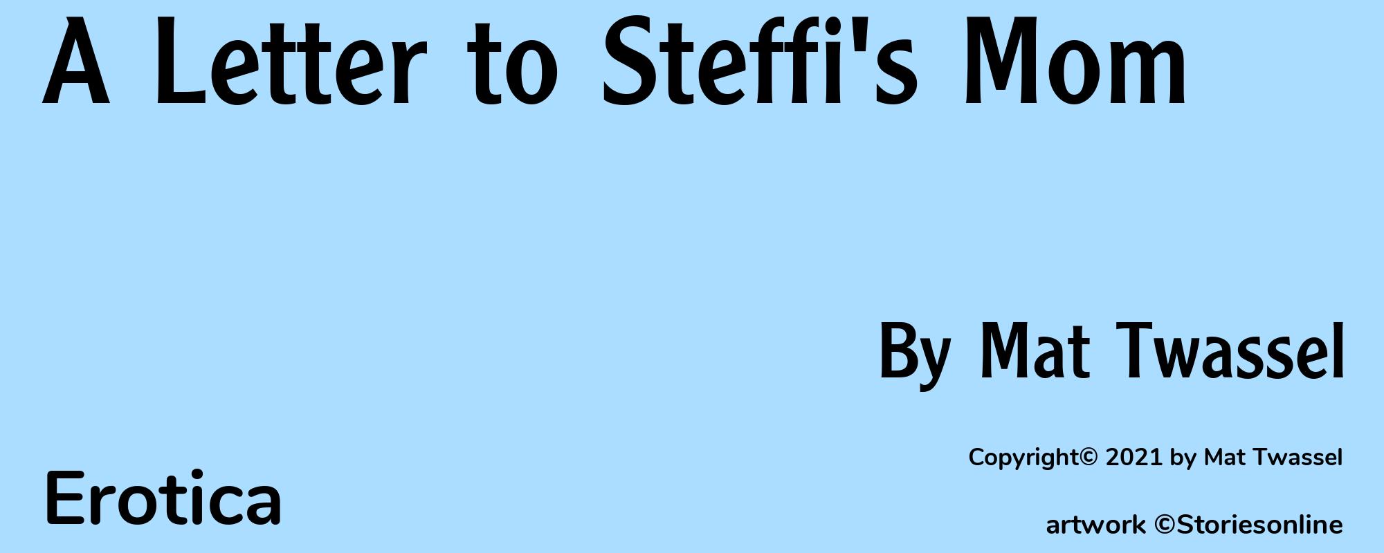 A Letter to Steffi's Mom - Cover