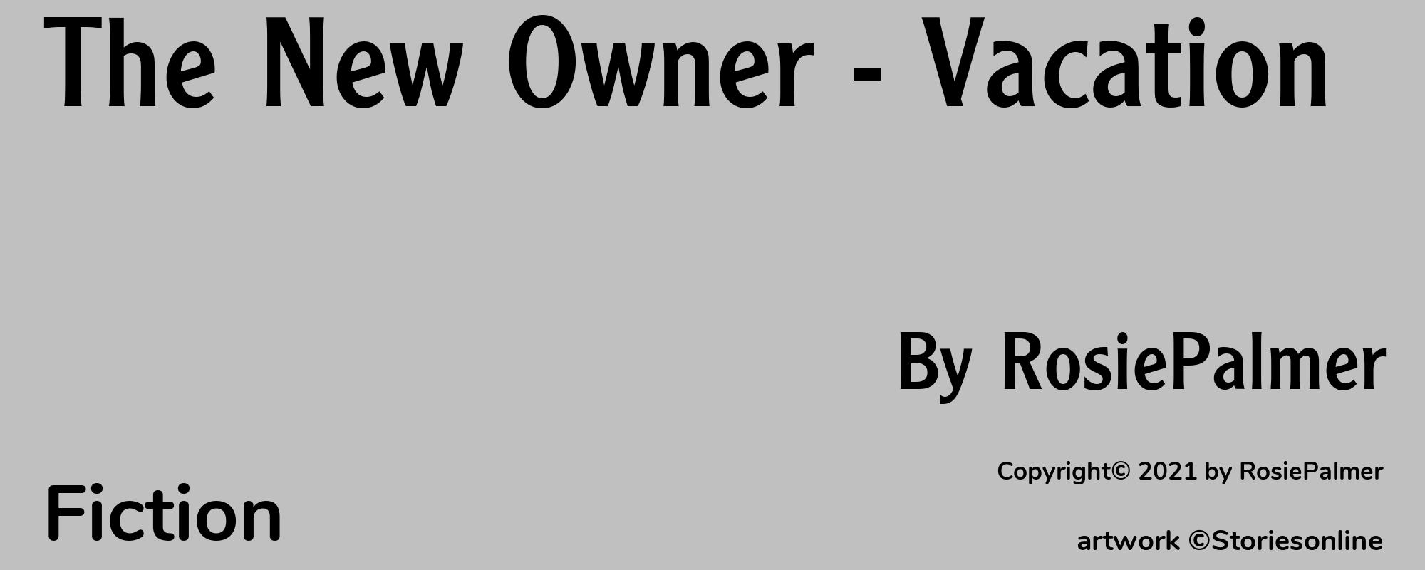 The New Owner - Vacation - Cover
