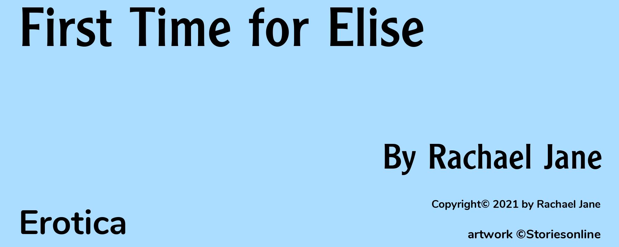 First Time for Elise - Cover