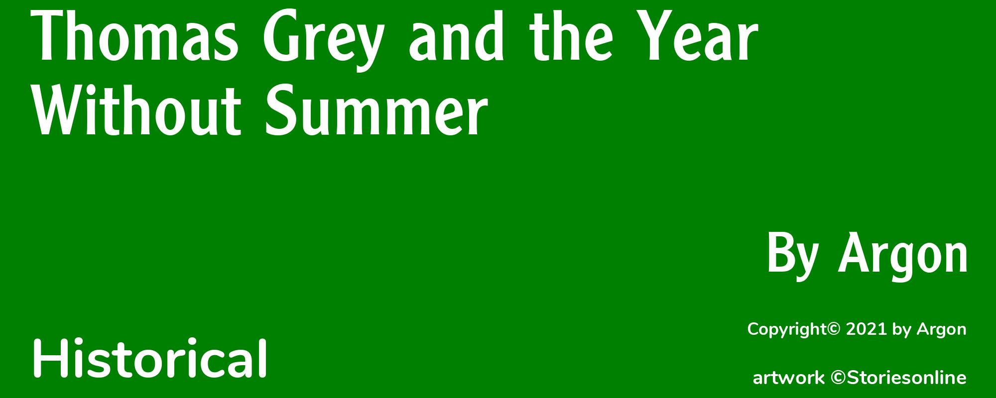 Thomas Grey and the Year Without Summer - Cover