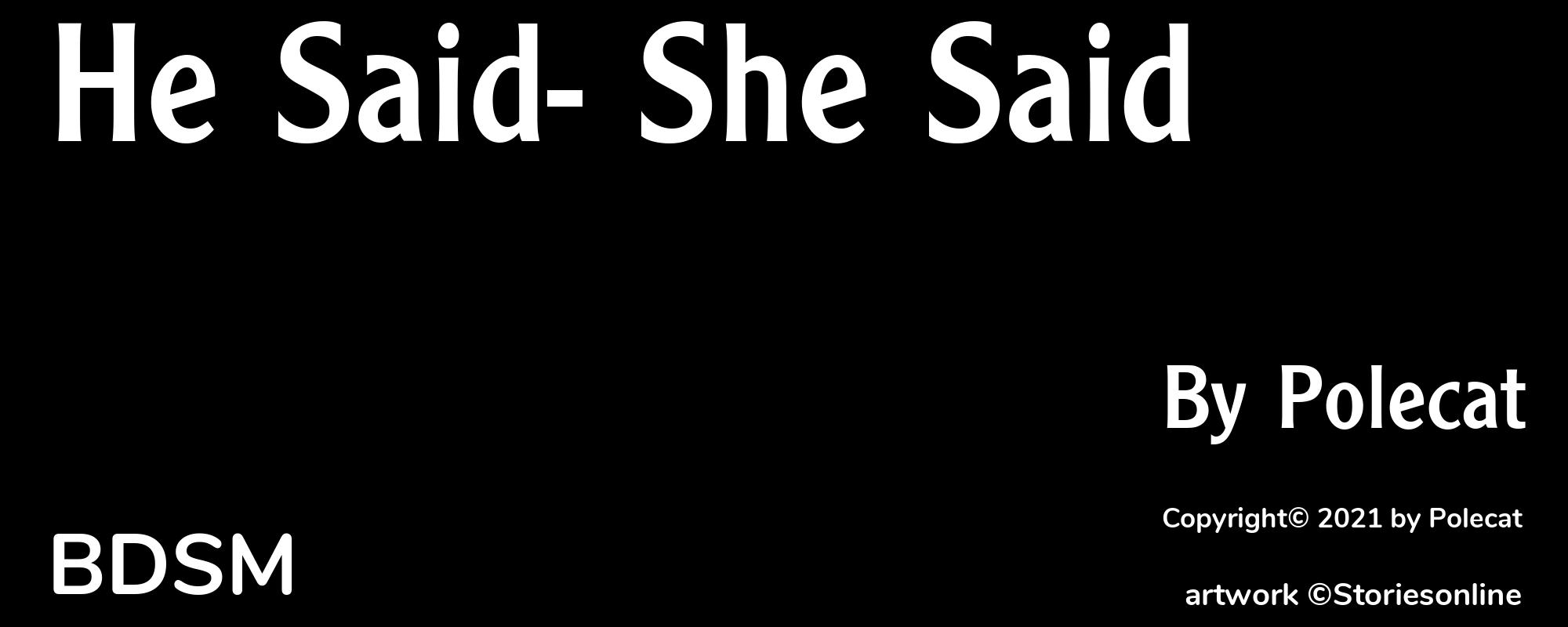 He Said- She Said - Cover