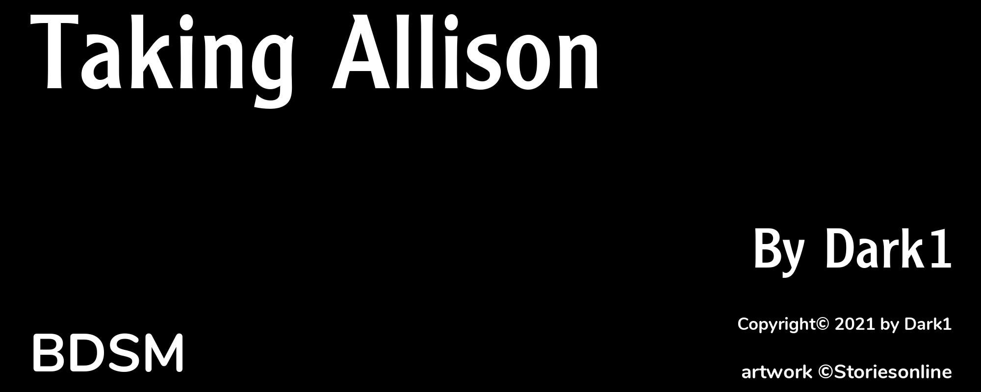 Taking Allison - Cover