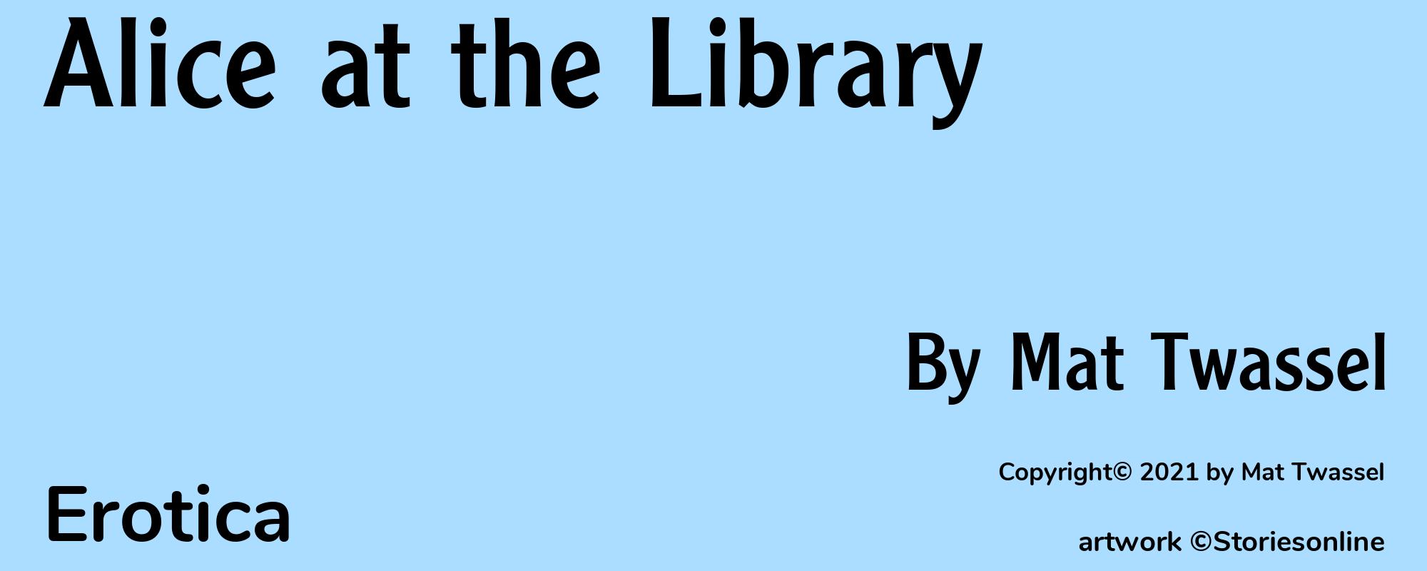 Alice at the Library - Cover