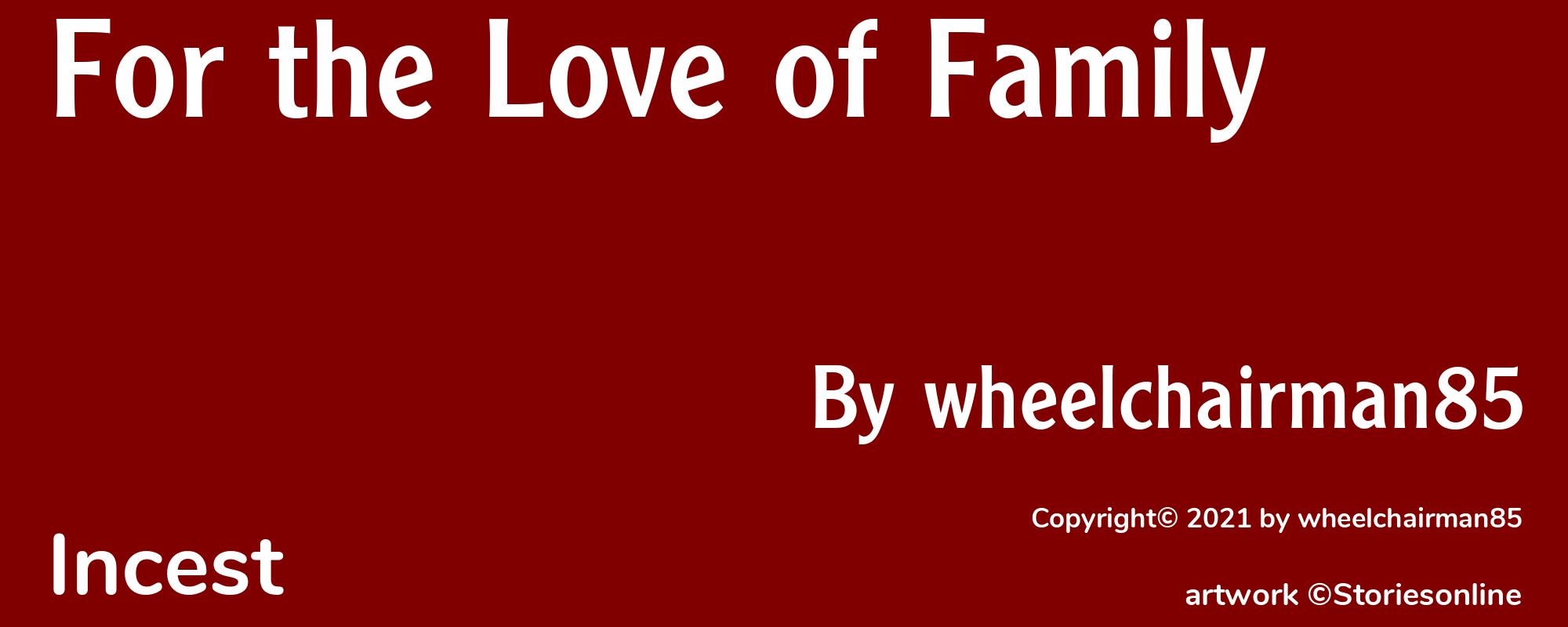 For the Love of Family - Cover