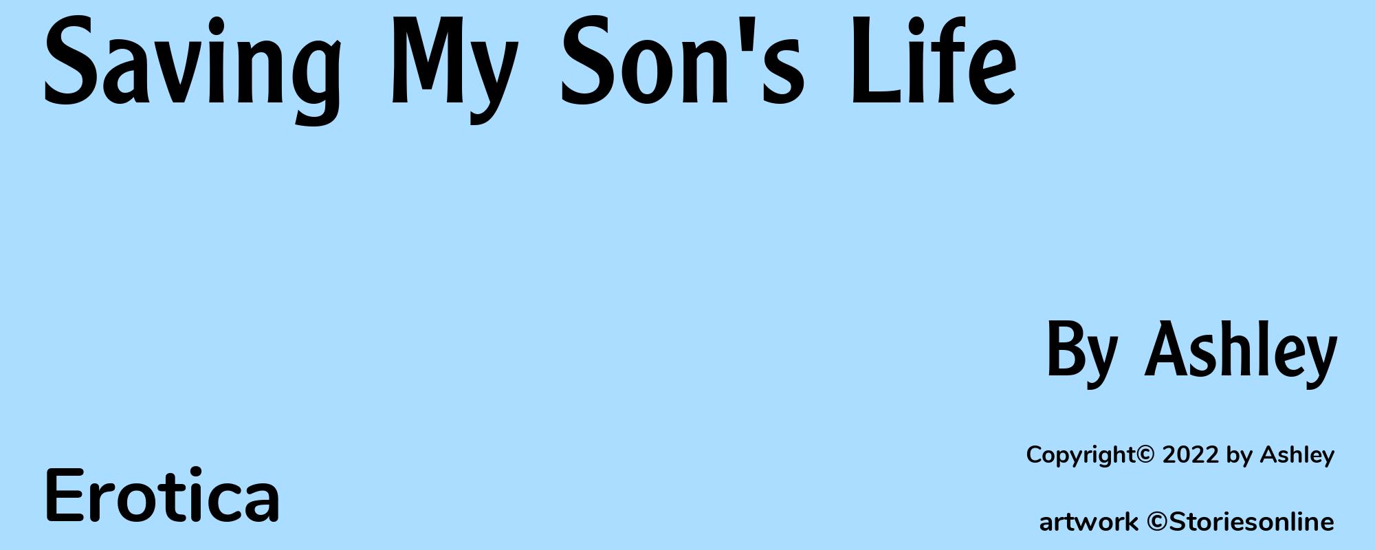 Saving My Son's Life - Cover