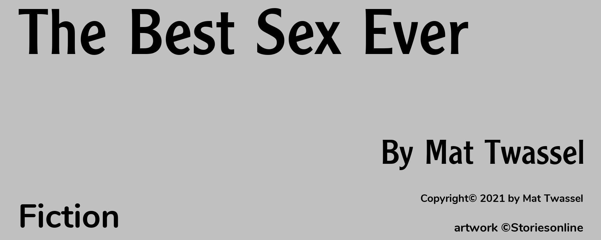 The Best Sex Ever - Cover
