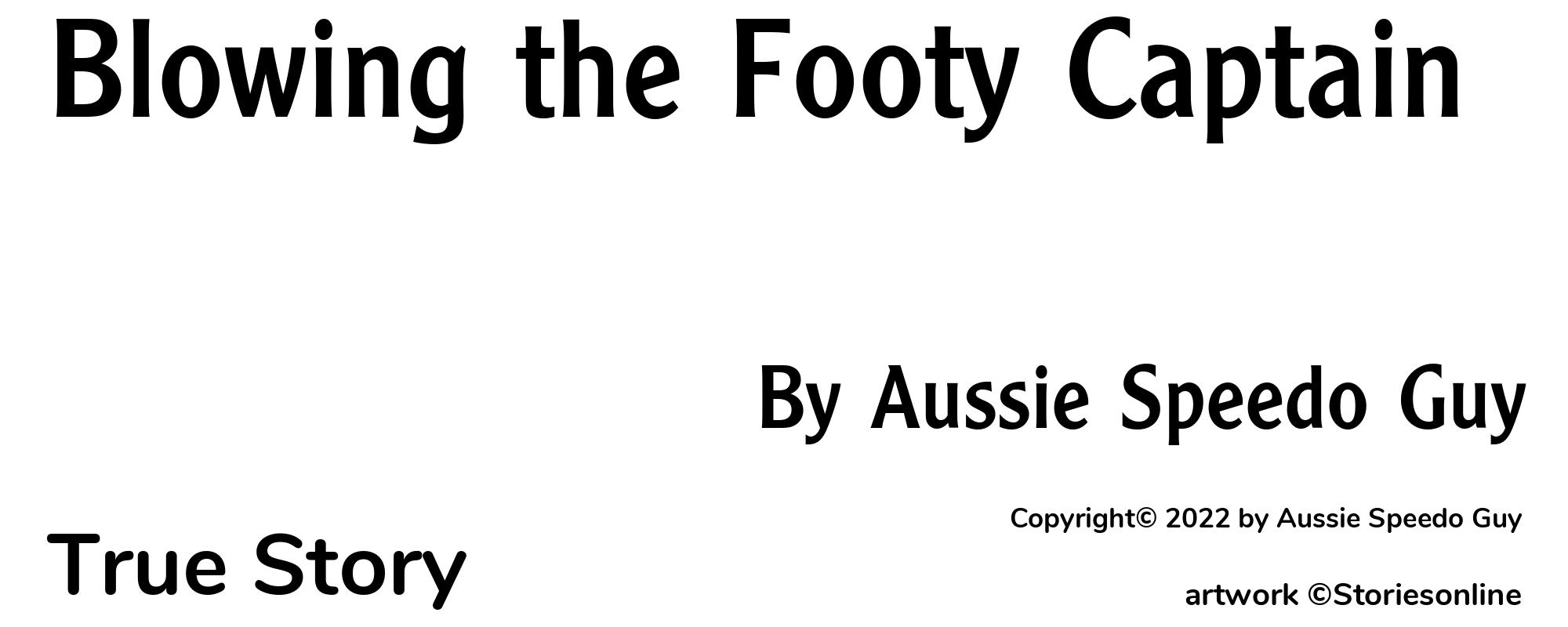 Blowing the Footy Captain - Cover