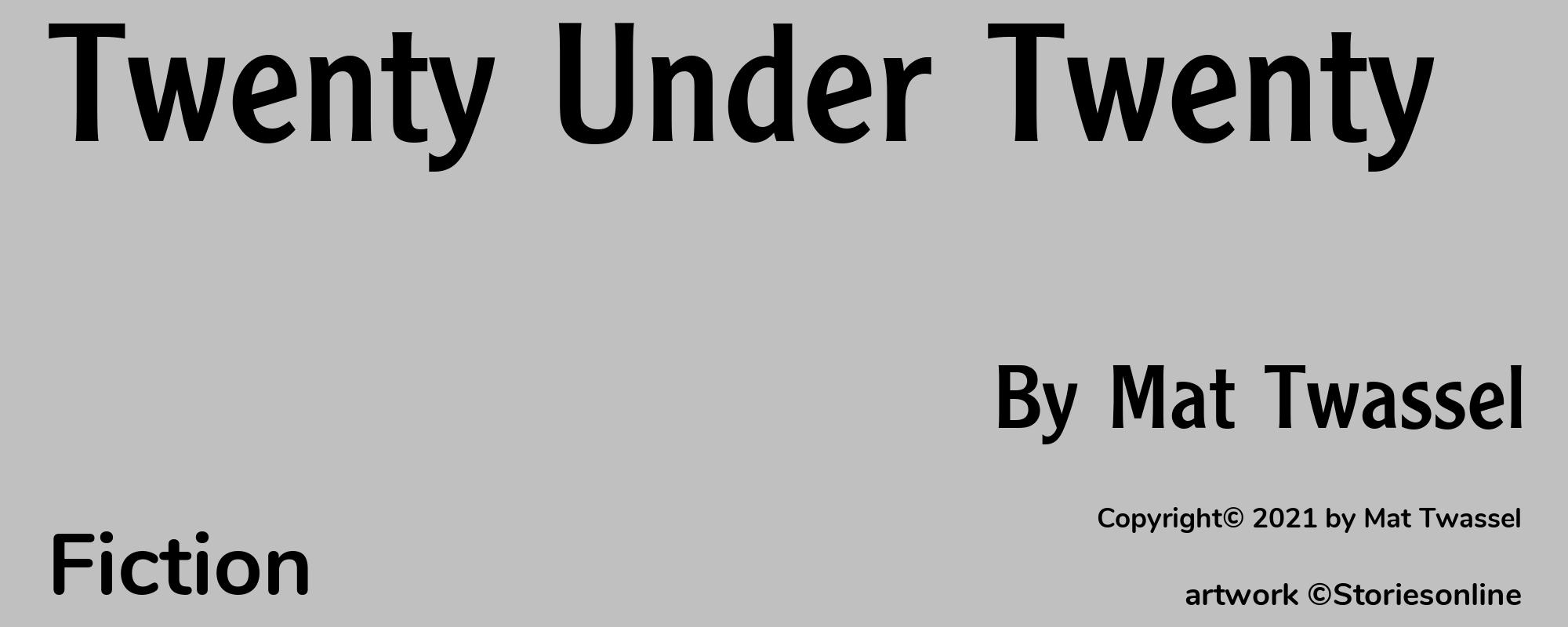 Twenty Under Twenty - Cover