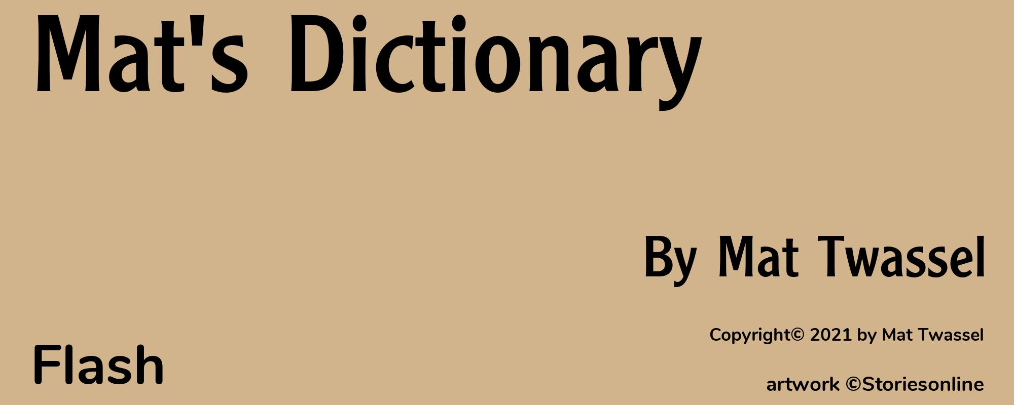 Mat's Dictionary - Cover