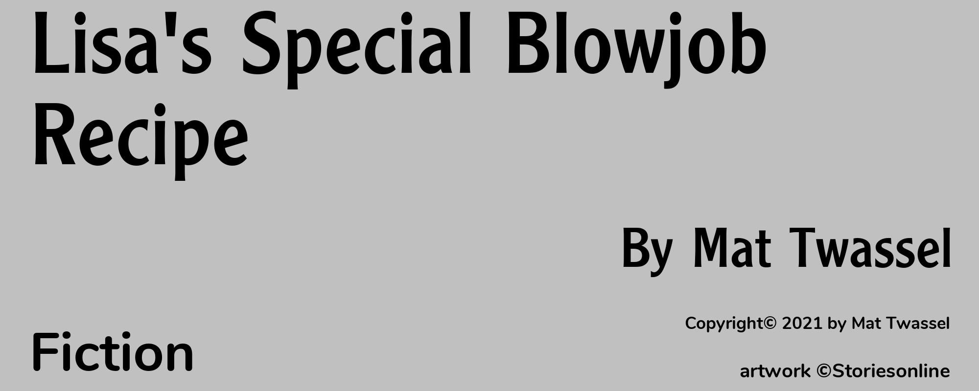 Lisa's Special Blowjob Recipe - Cover