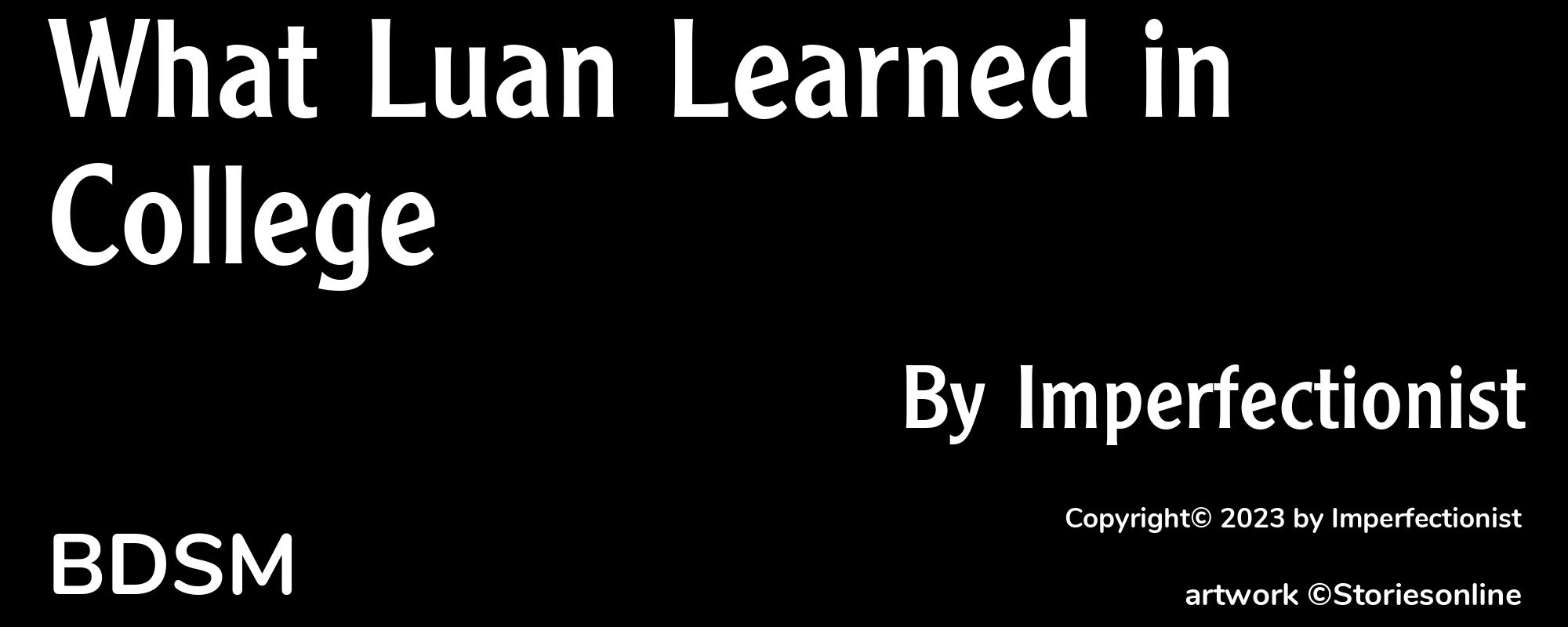 What Luan Learned in College - Cover