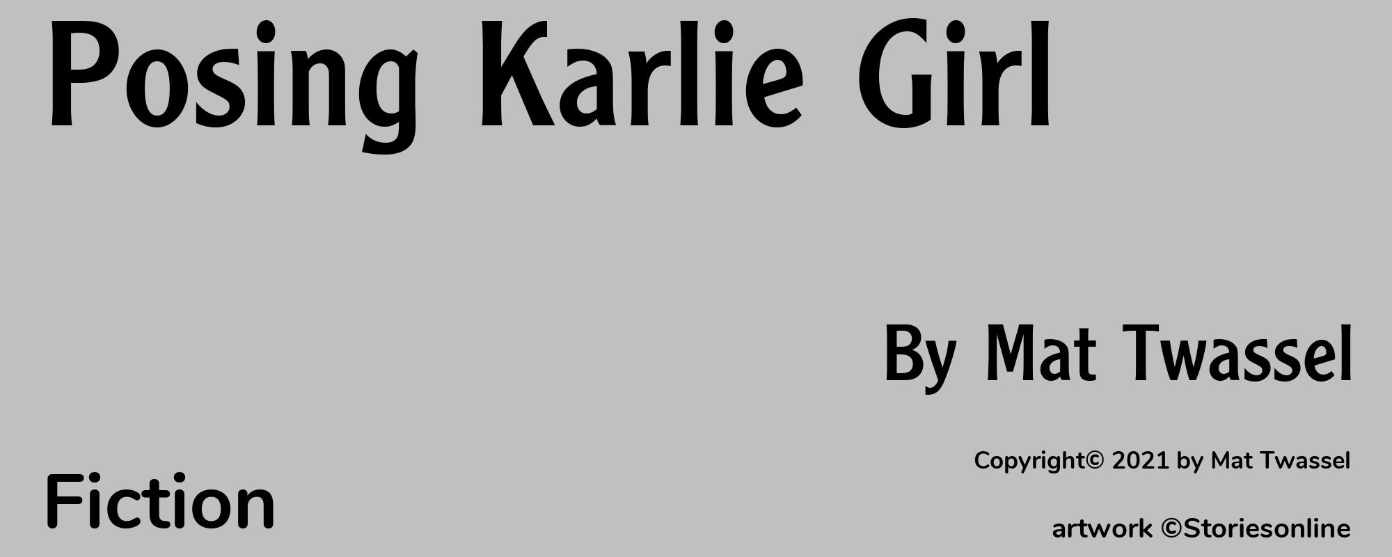 Posing Karlie Girl - Cover