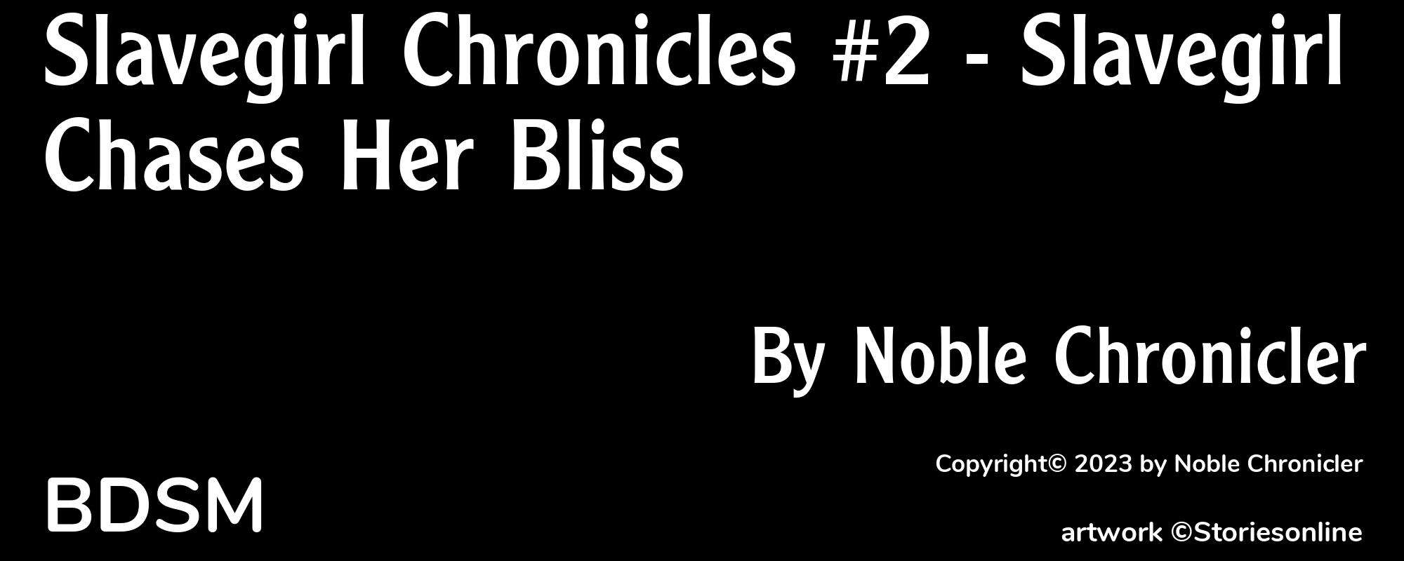 Slavegirl Chronicles #2 - Slavegirl Chases Her Bliss - Cover