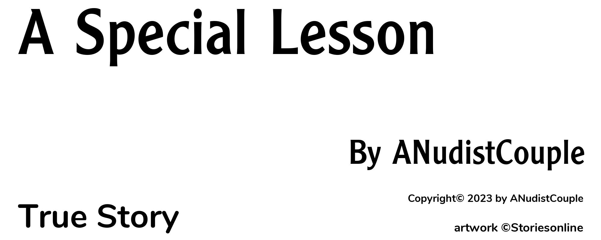 A Special Lesson - Cover