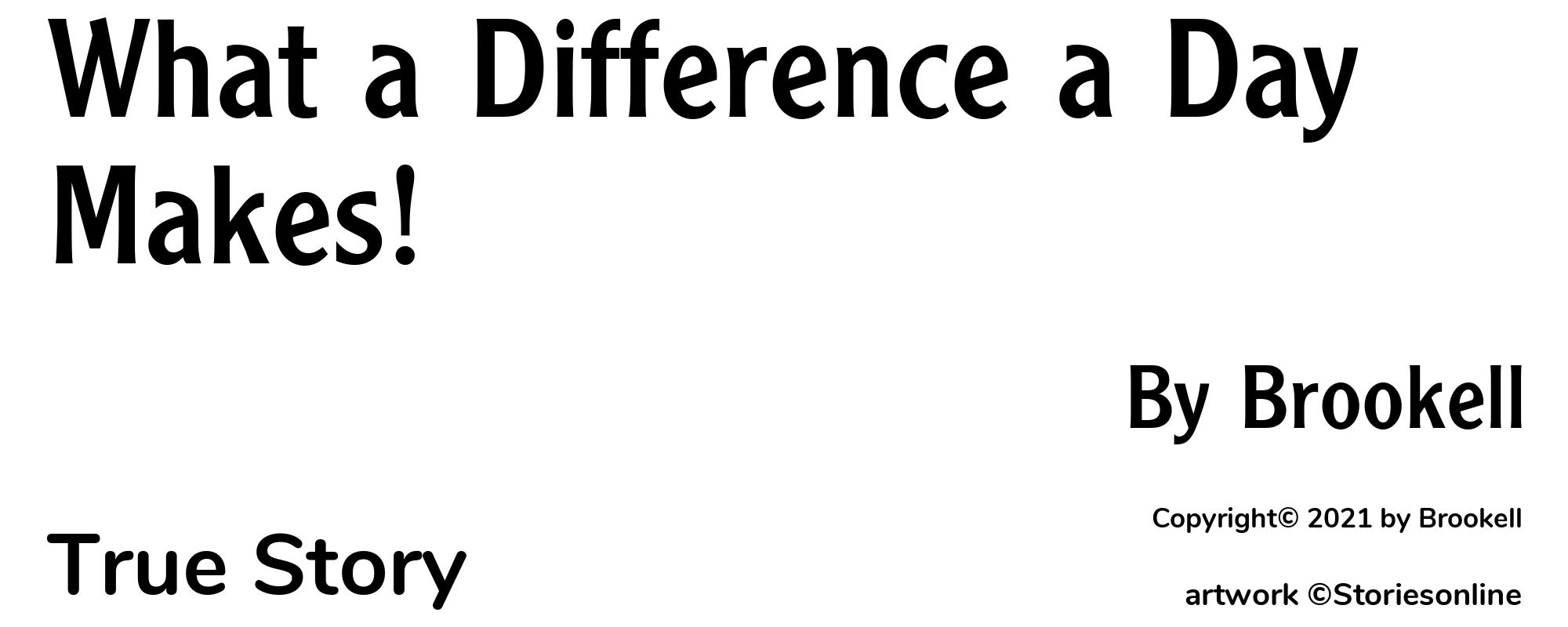 What a Difference a Day Makes! - Cover