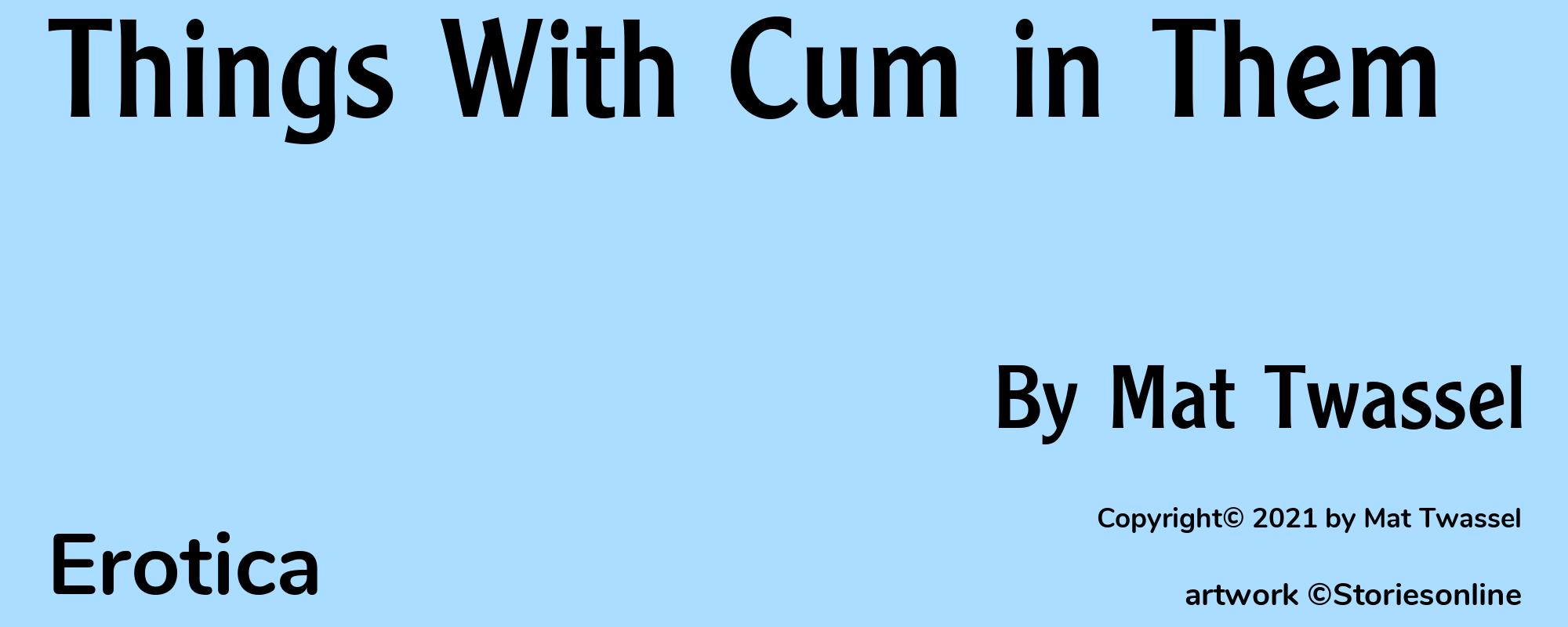 Things With Cum in Them - Cover