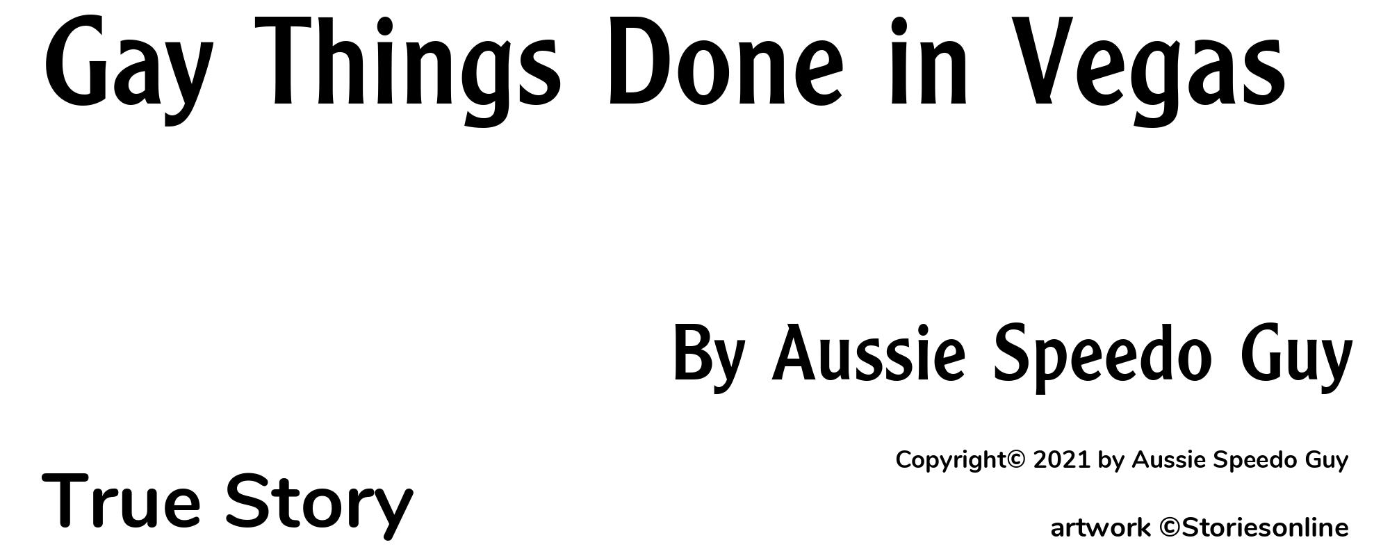 Gay Things Done in Vegas - Cover