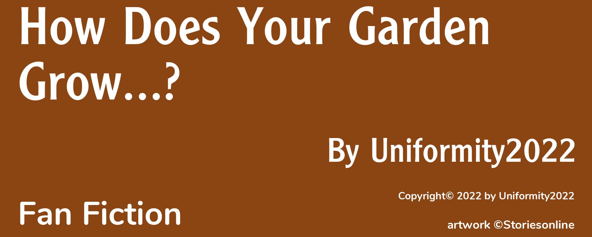 How Does Your Garden Grow…? - Cover