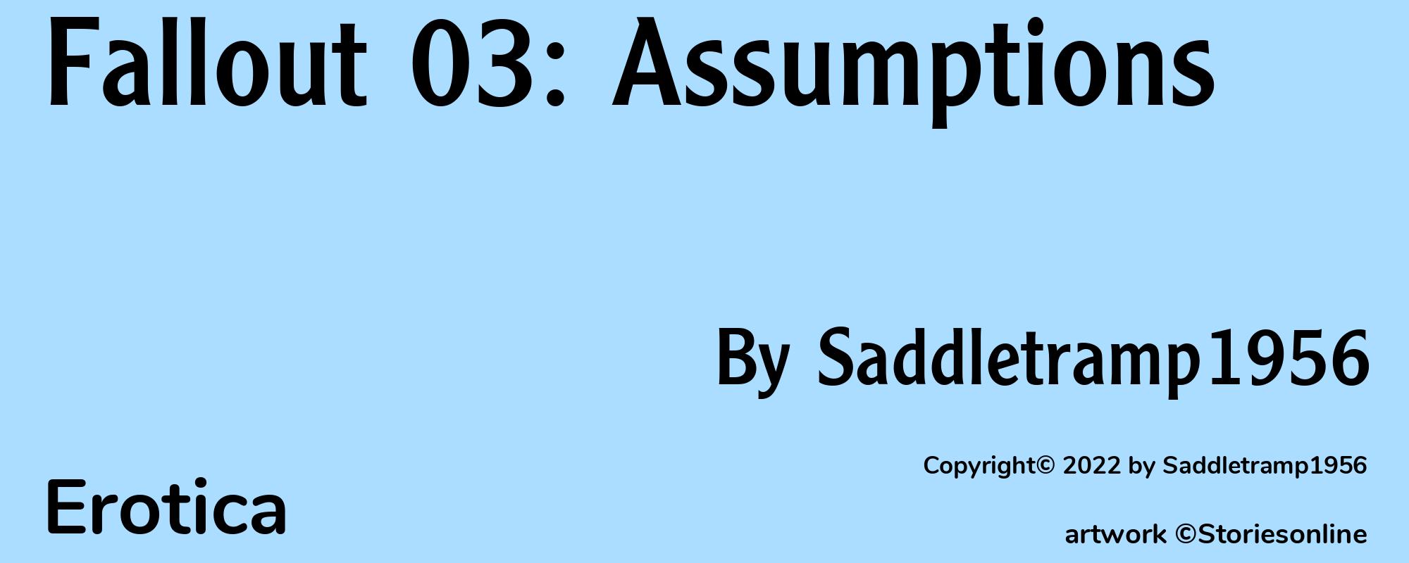 Fallout 03: Assumptions - Cover