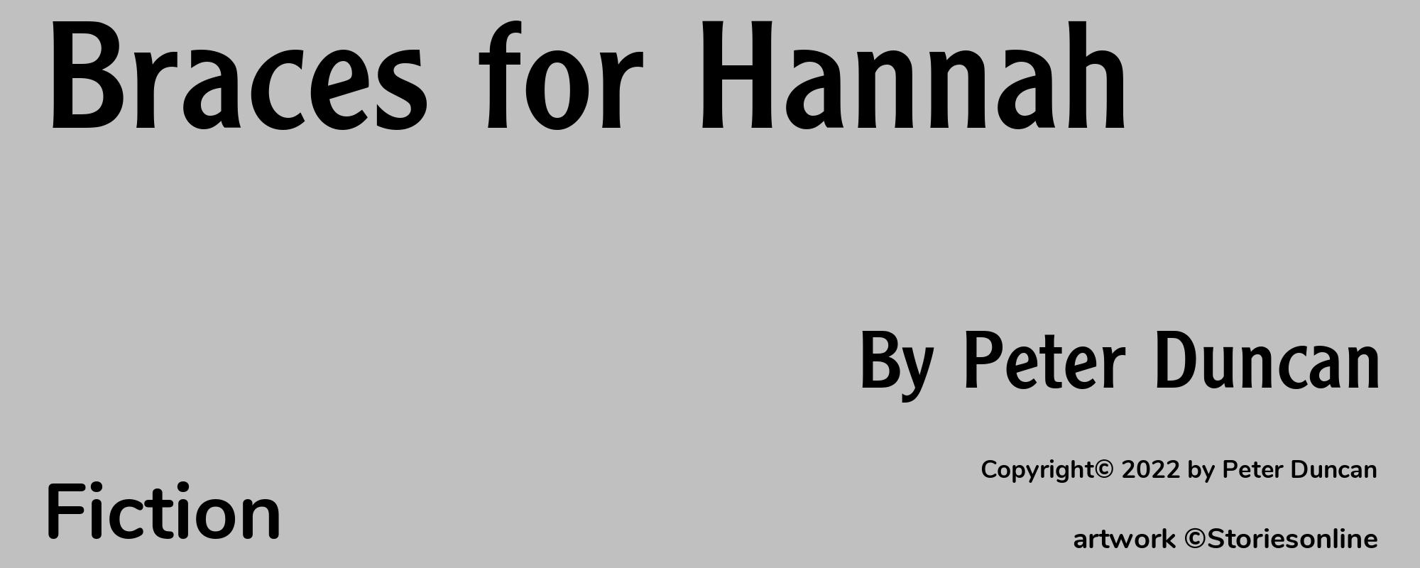 Braces for Hannah - Cover