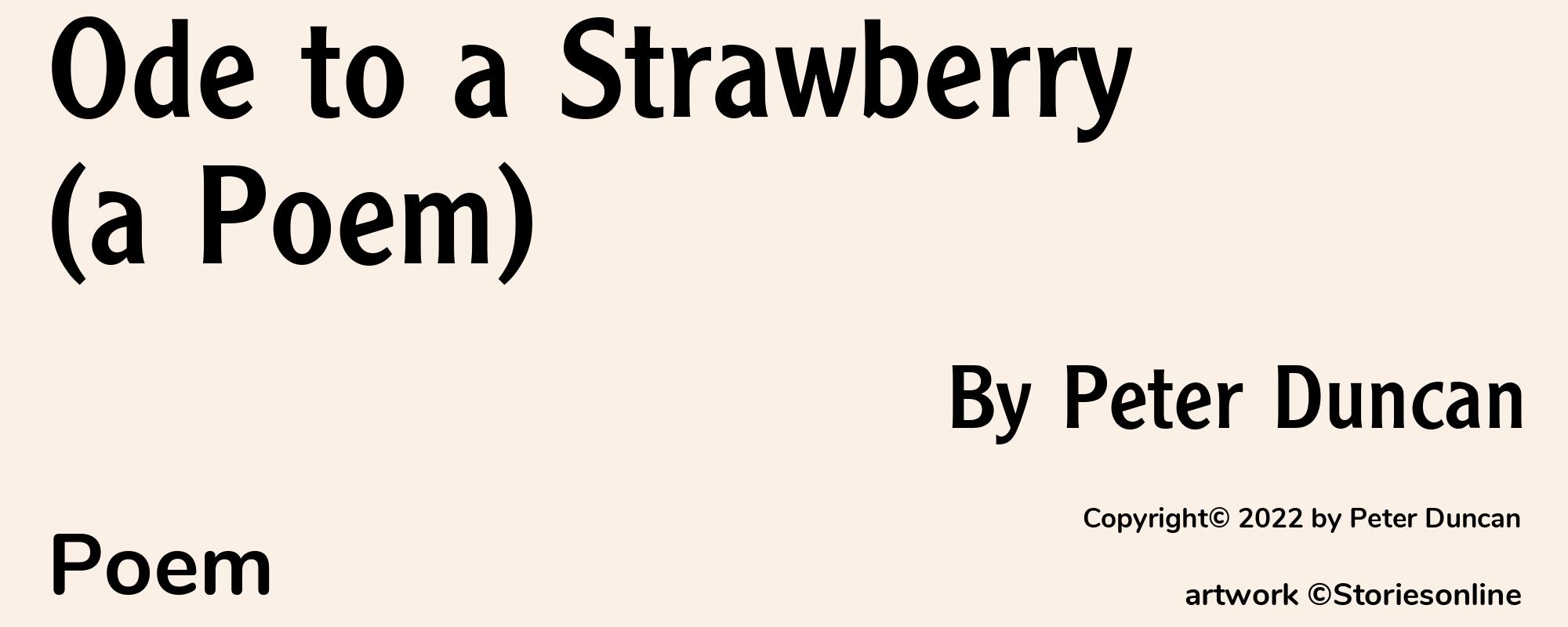 Ode to a Strawberry (a Poem) - Cover