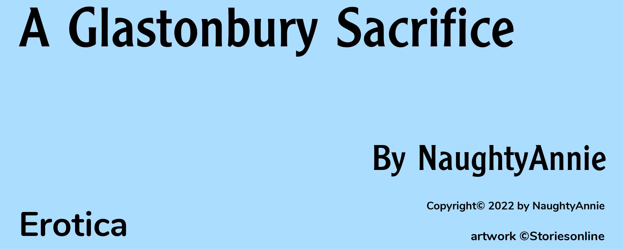 A Glastonbury Sacrifice - Cover