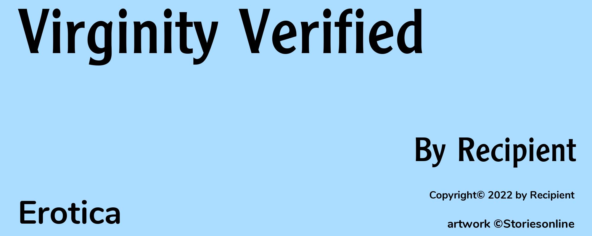 Virginity Verified - Cover