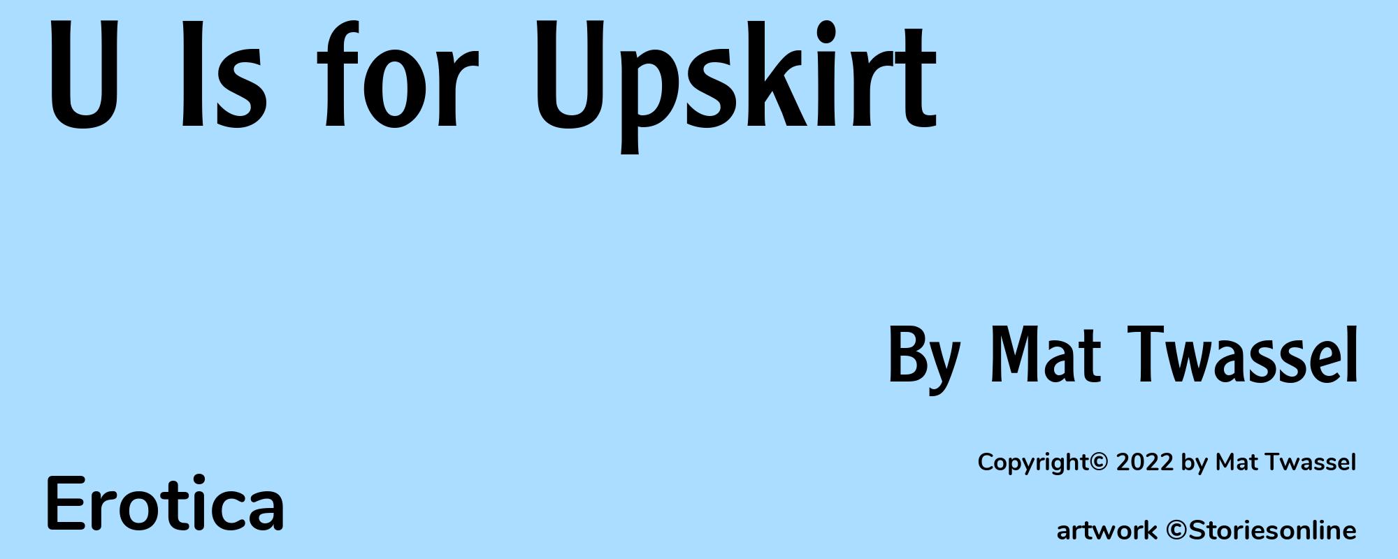 U Is for Upskirt - Cover