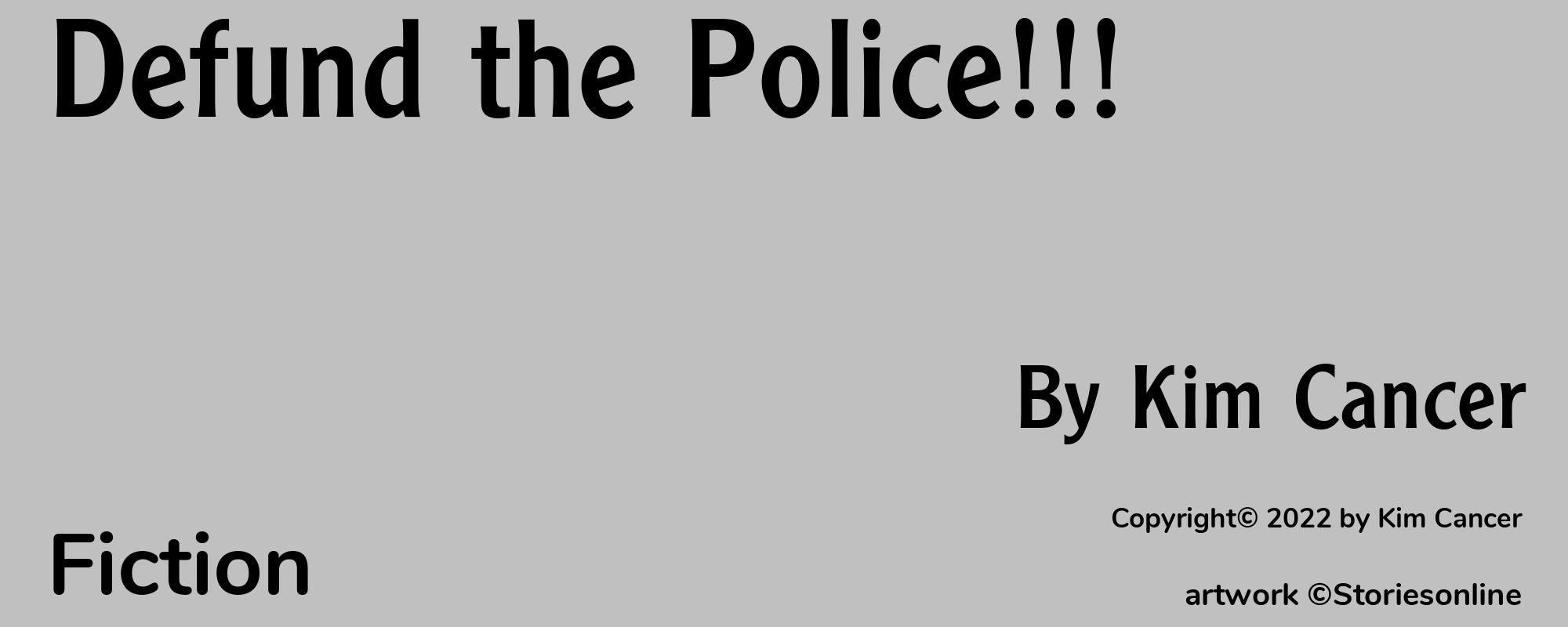 Defund the Police!!! - Cover