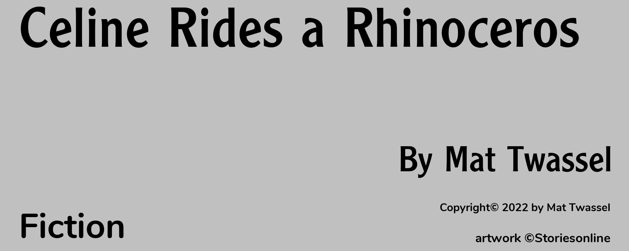 Celine Rides a Rhinoceros - Cover