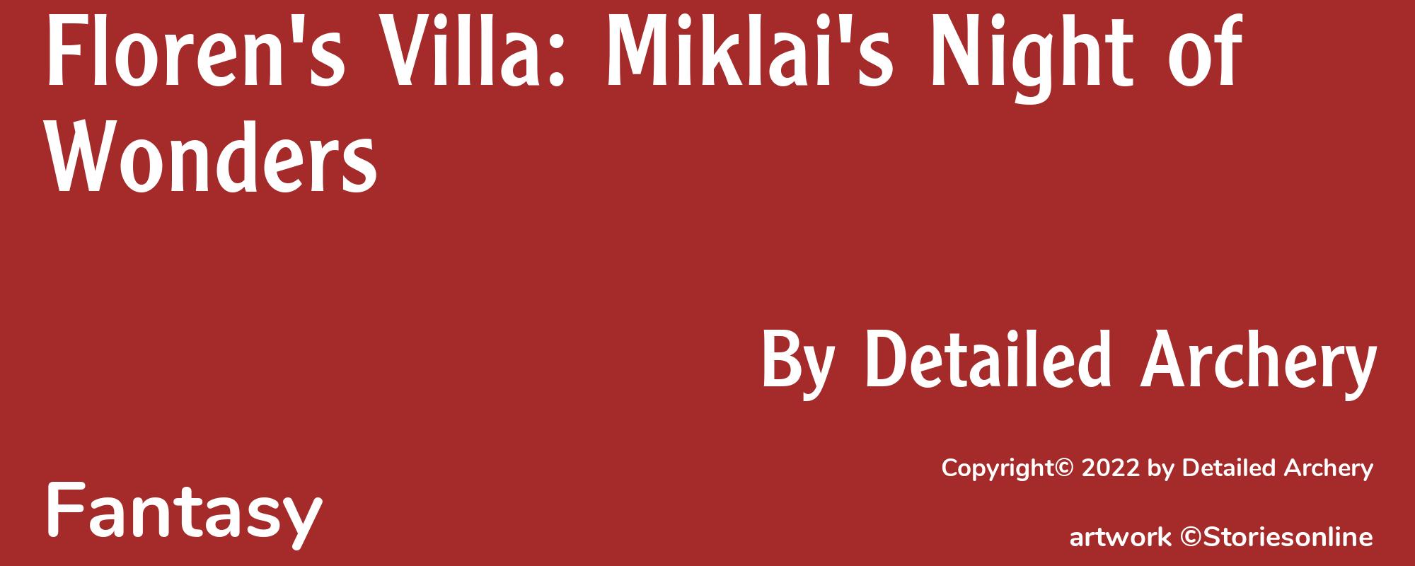 Floren's Villa: Miklai's Night of Wonders - Cover