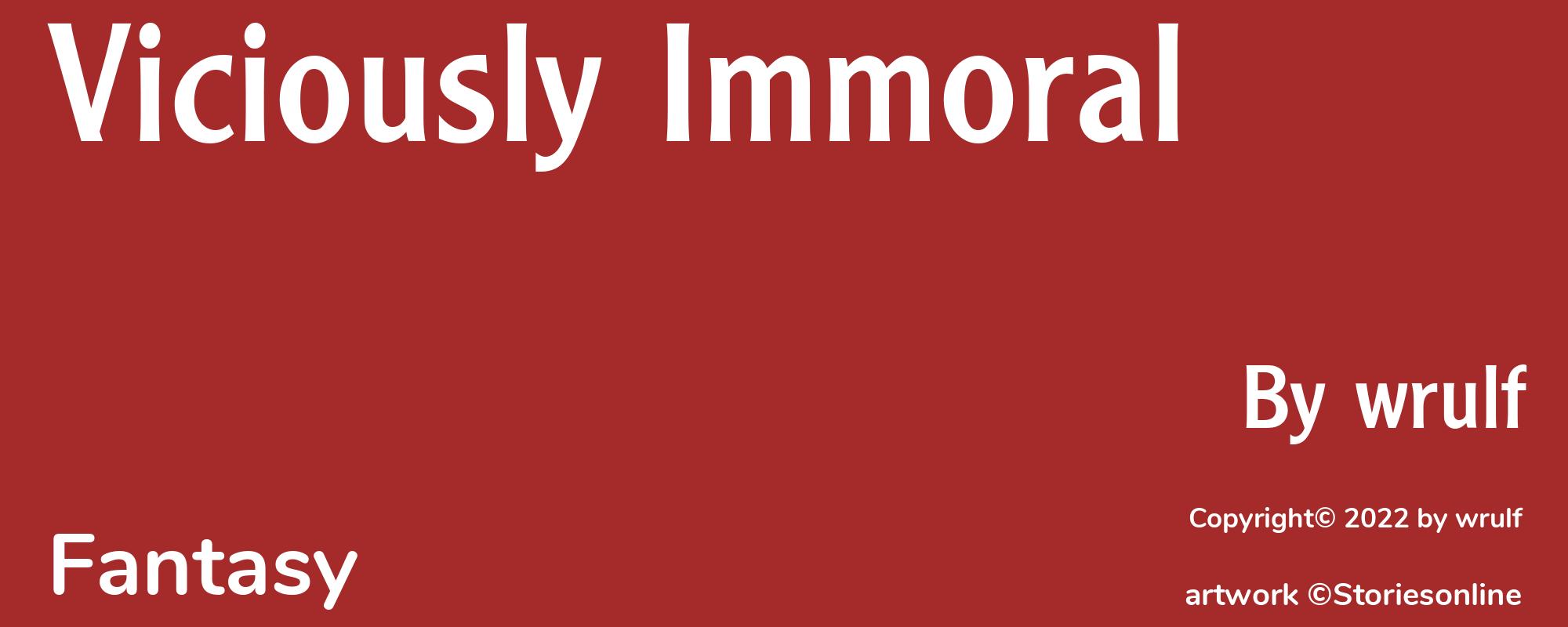 Viciously Immoral - Cover