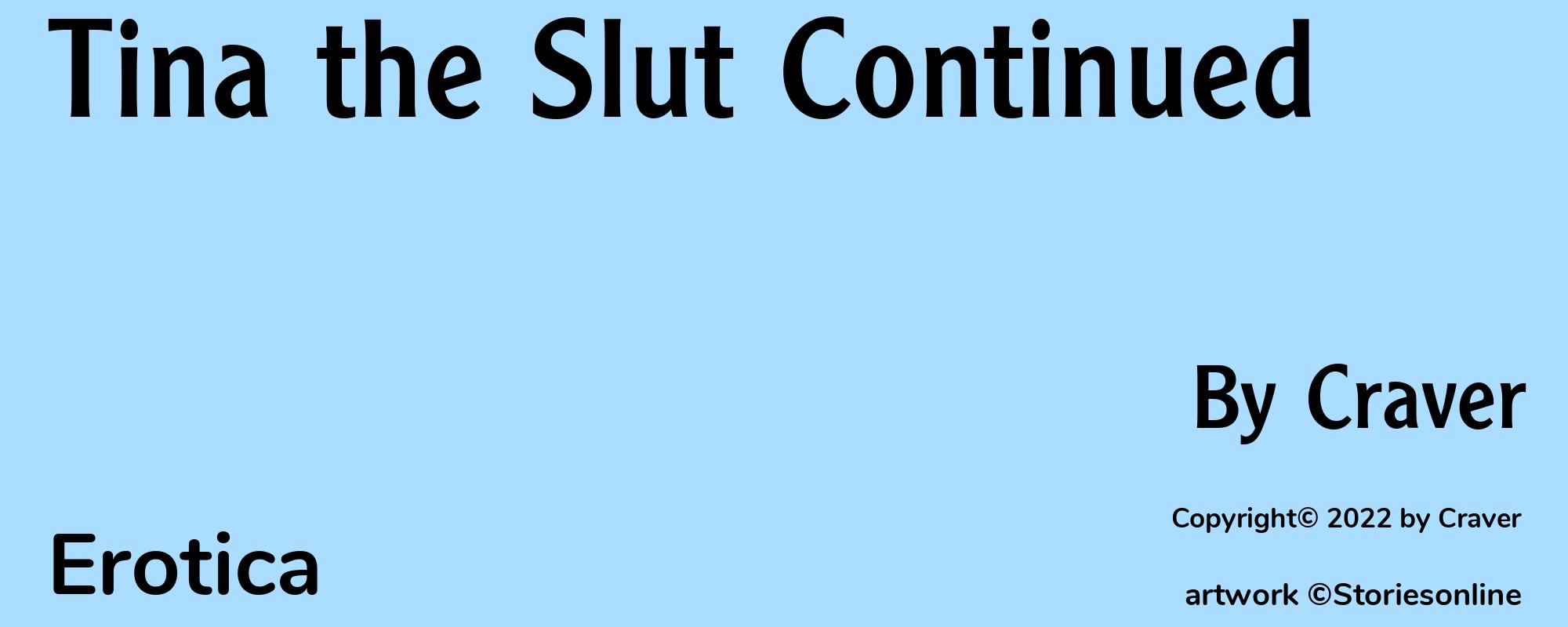 Tina the Slut Continued - Cover