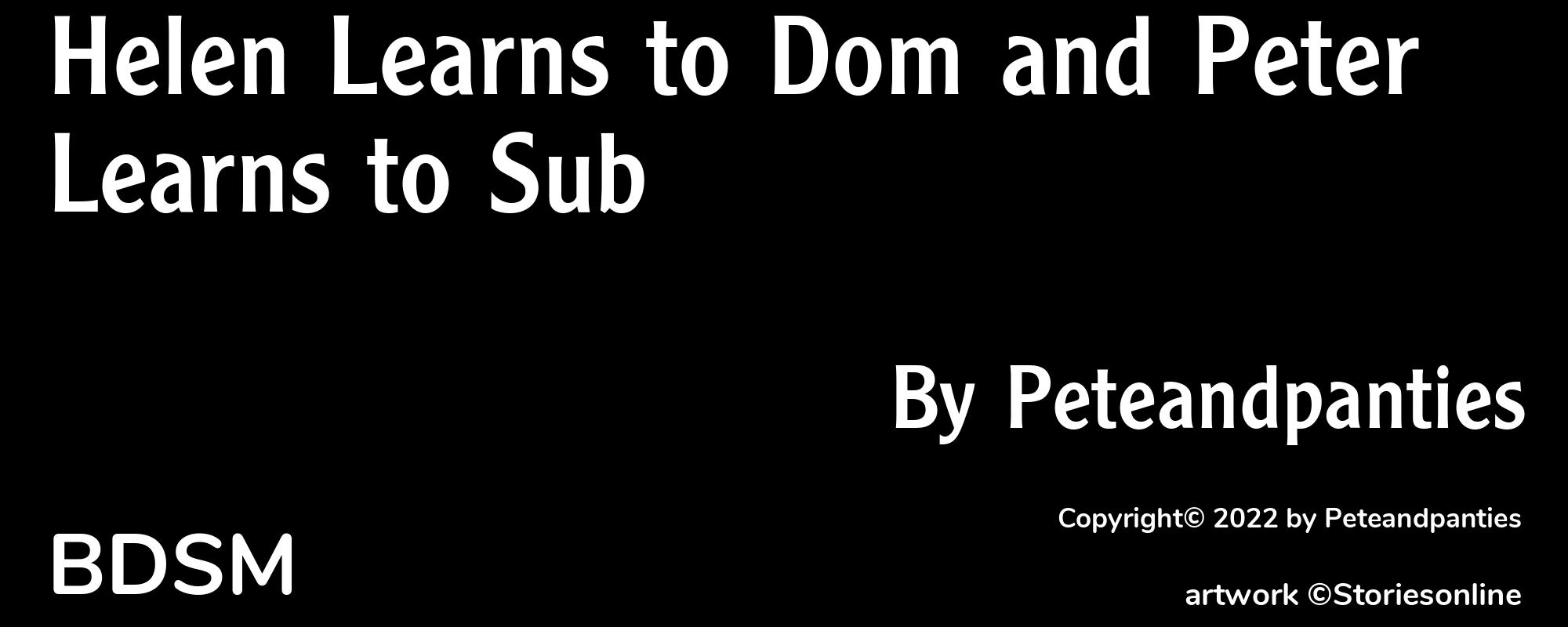 Helen Learns to Dom and Peter Learns to Sub - Cover