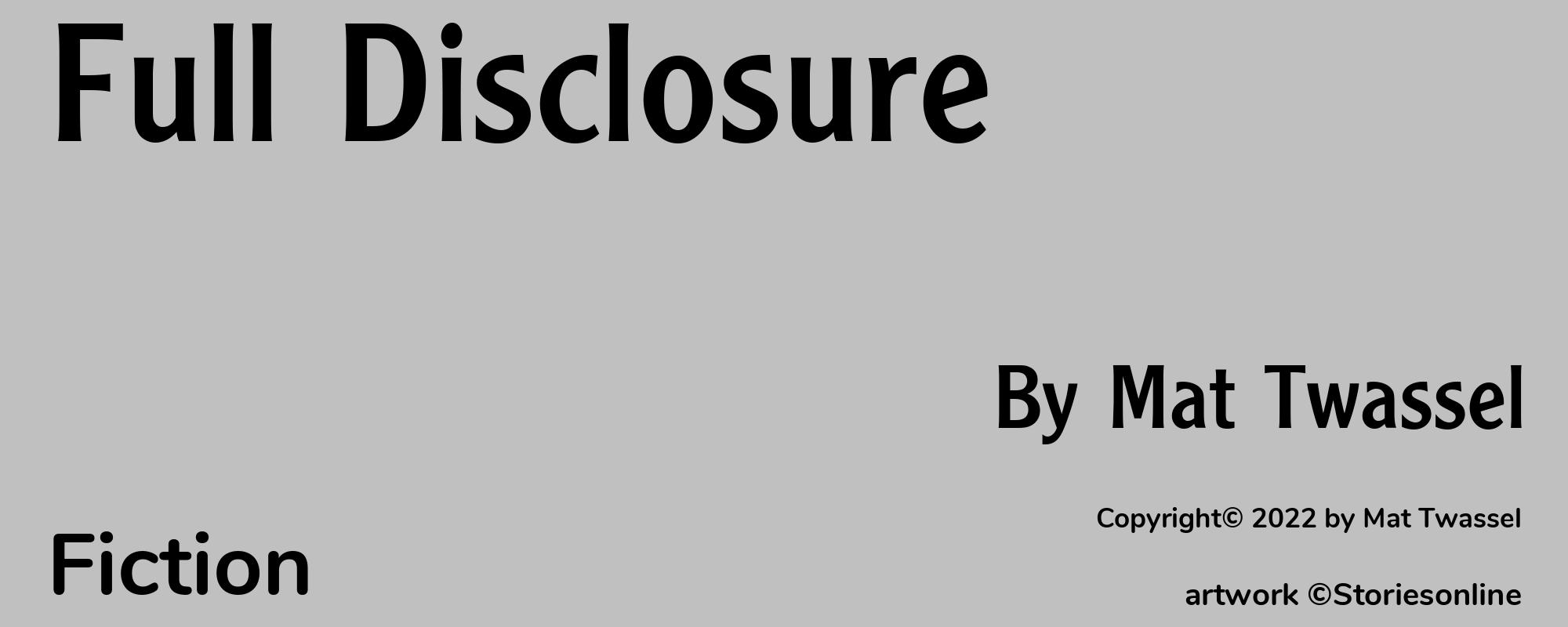 Full Disclosure - Cover