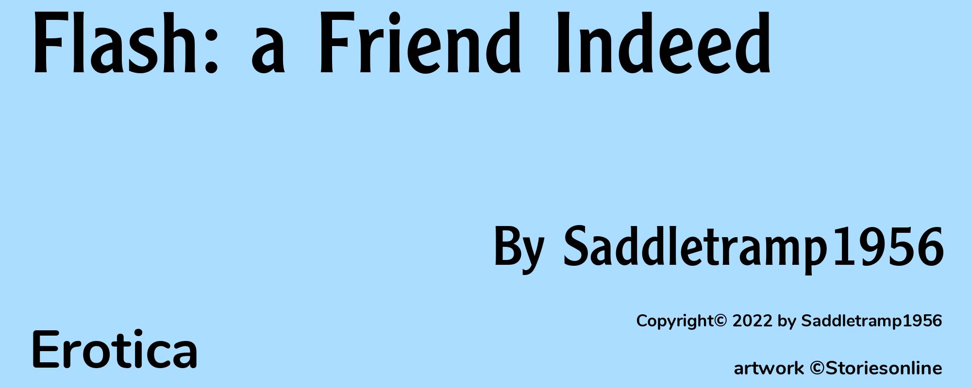 Flash: a Friend Indeed - Cover