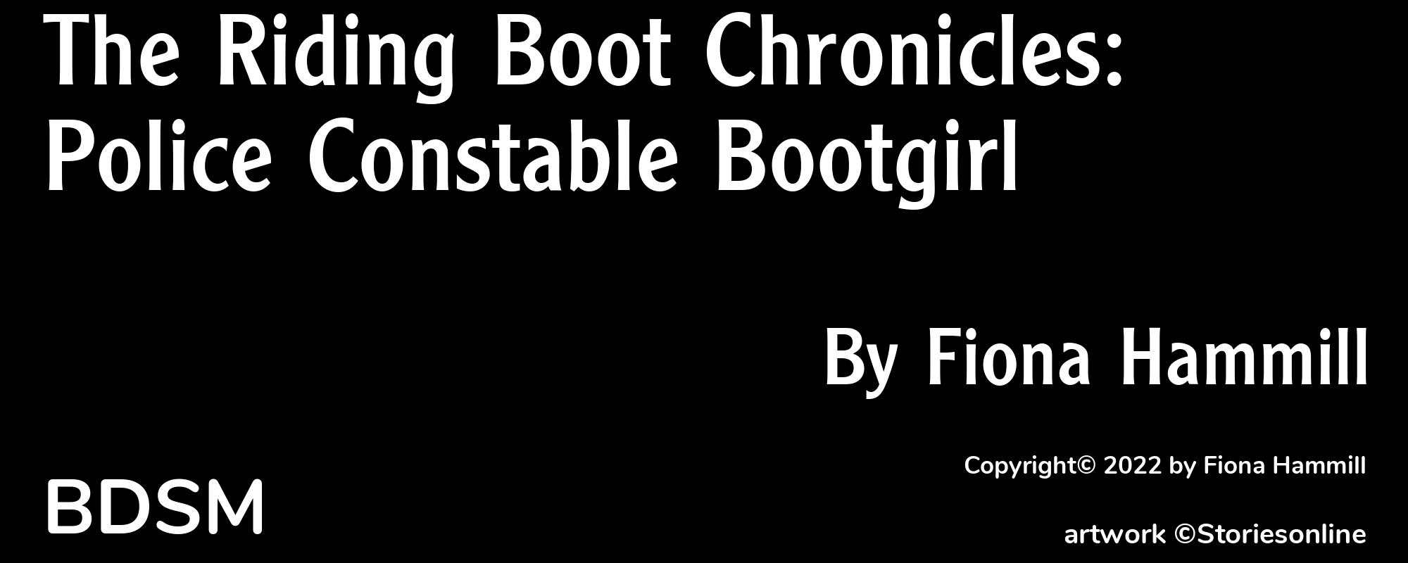 The Riding Boot Chronicles: Police Constable Bootgirl - Cover