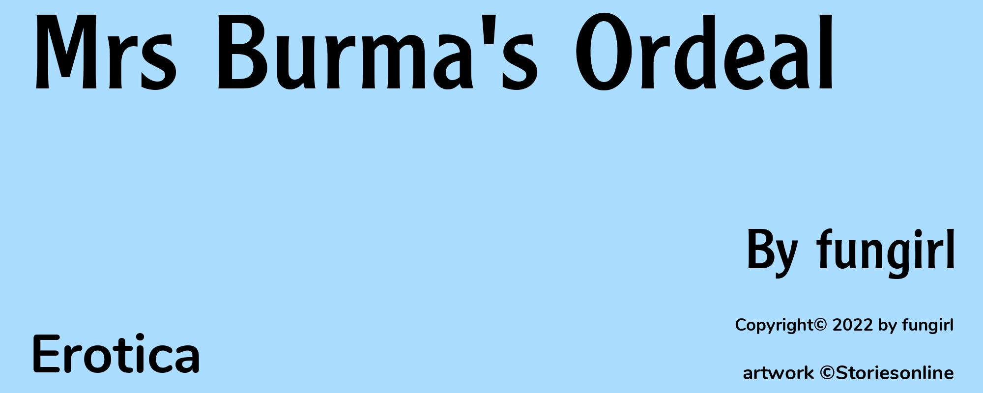 Mrs Burma's Ordeal - Cover